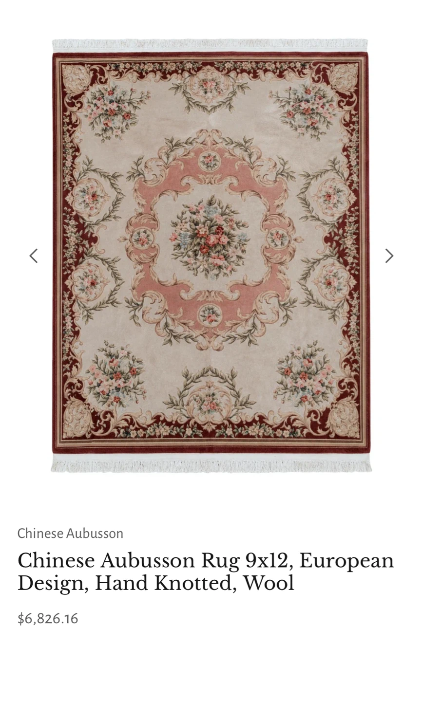 100% wool Floral Patterned Area Rug - photo 5
