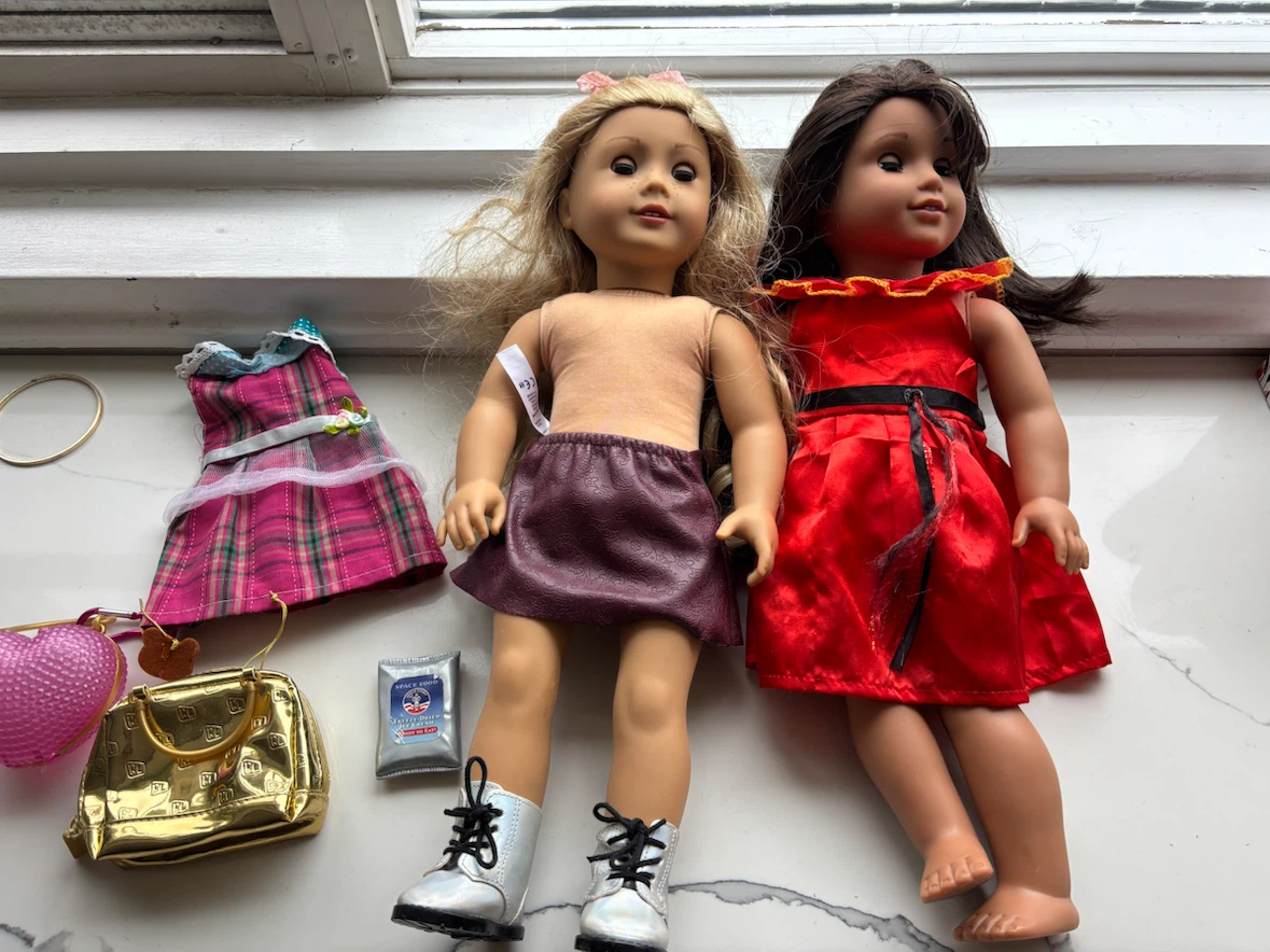 American Girl Dolls and assorted box of  Legos - photo 2