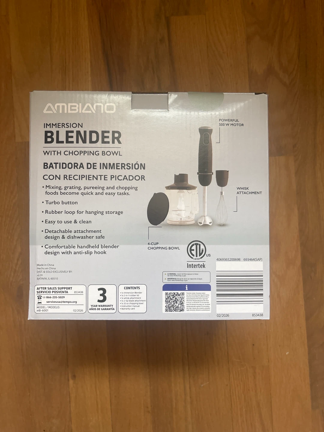 Ambiano Immersion Blender with Chopping Bowl - photo 2