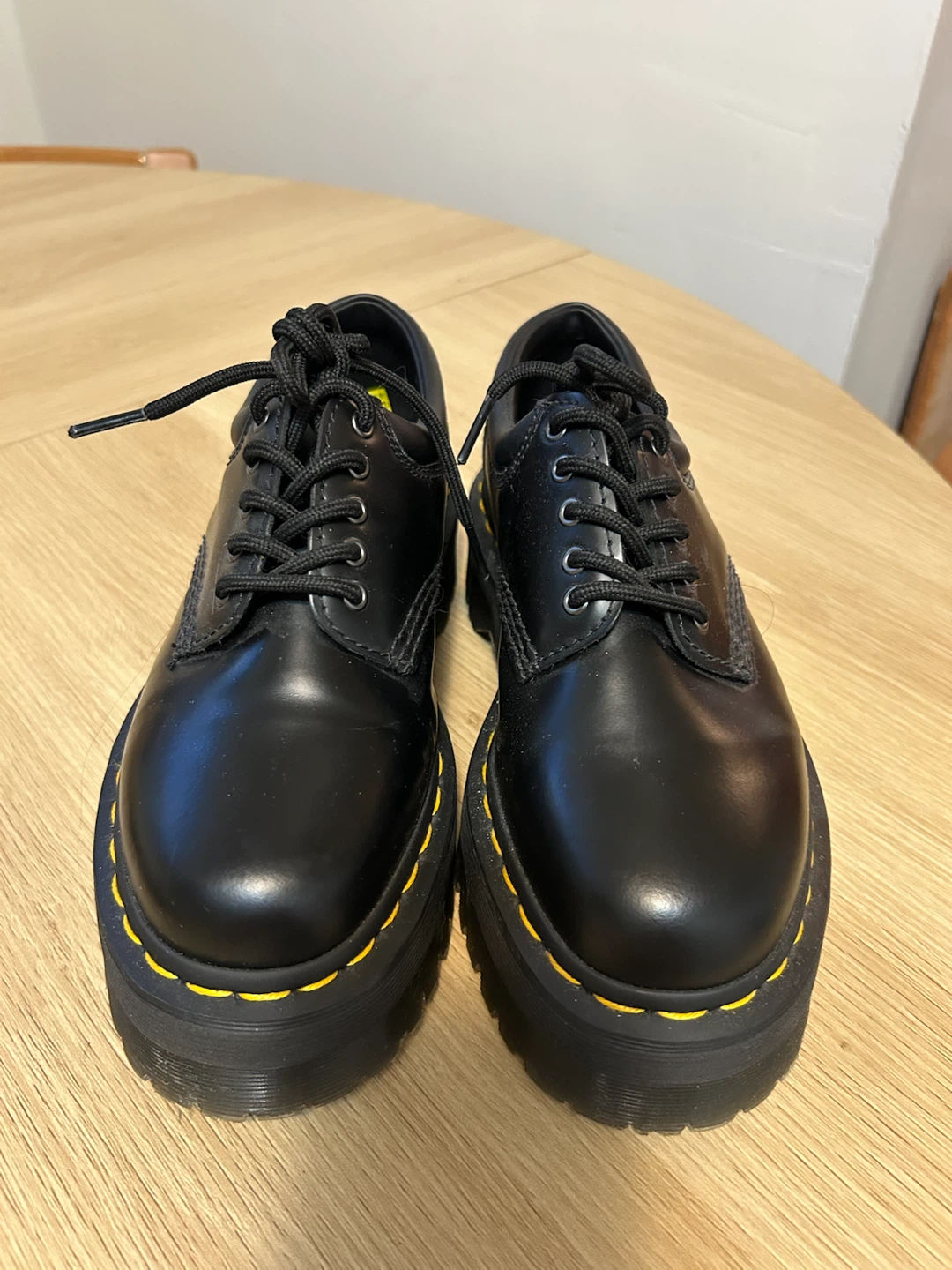 Dr. Martens Black Leather Platform Shoes - photo 4