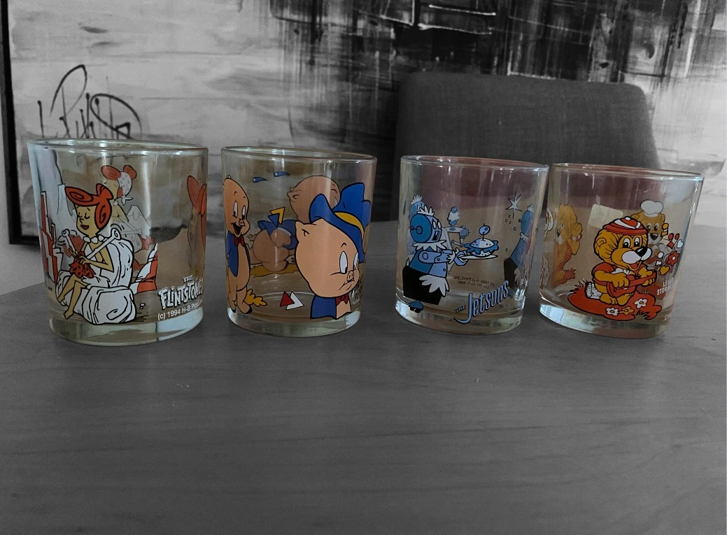 Vintage Hanna-Barbera & Warner Bros. Cartoon Glasses