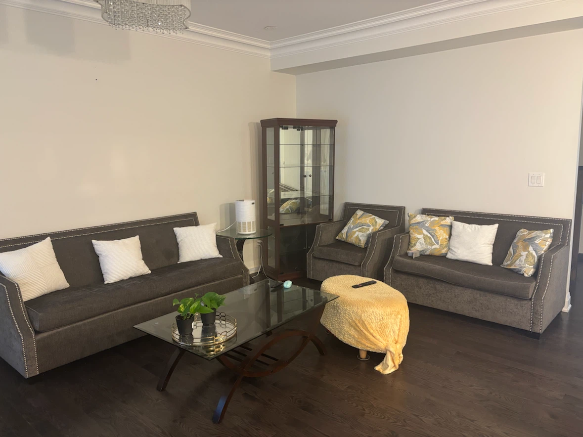 Grey 3-Piece Living Room Couch Set