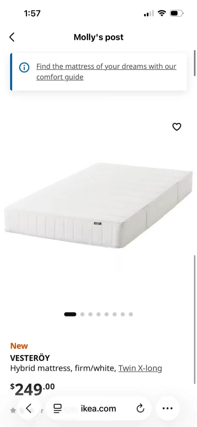 IKEA Vesteröy Twin X-long Hybrid Mattress