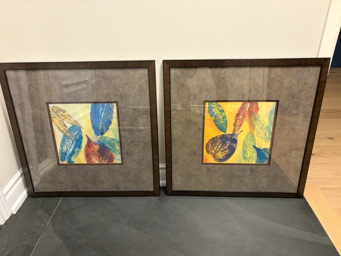 Framed Leaf Print Wall Art