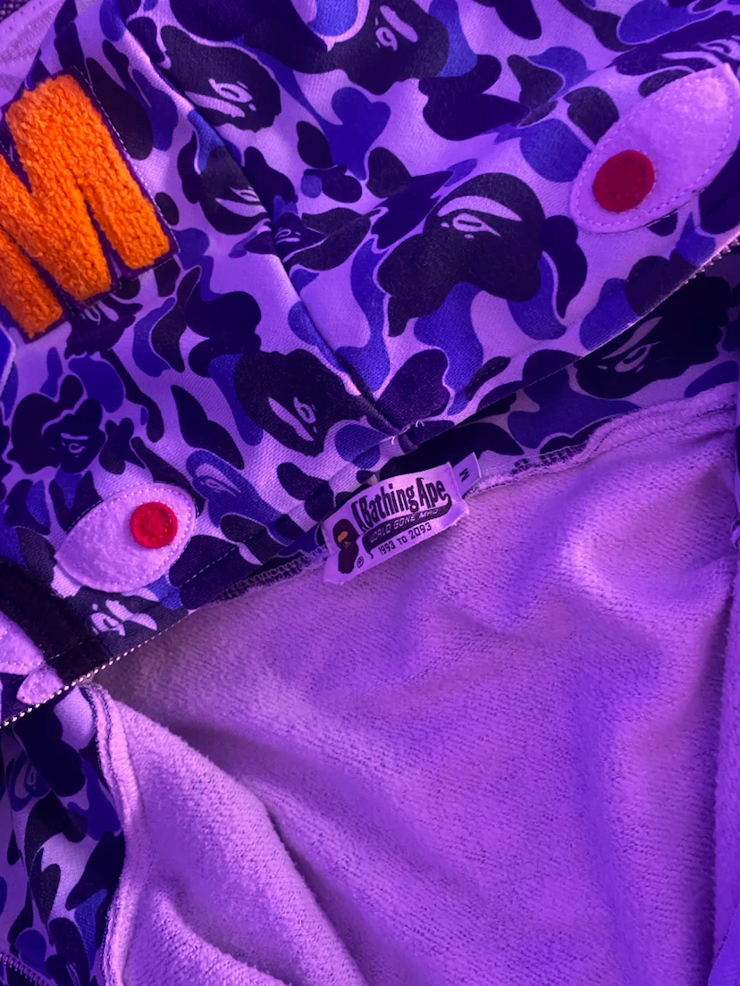 BAPE A Bathing Ape Camo Shark Full Zip Hoodie - photo 4