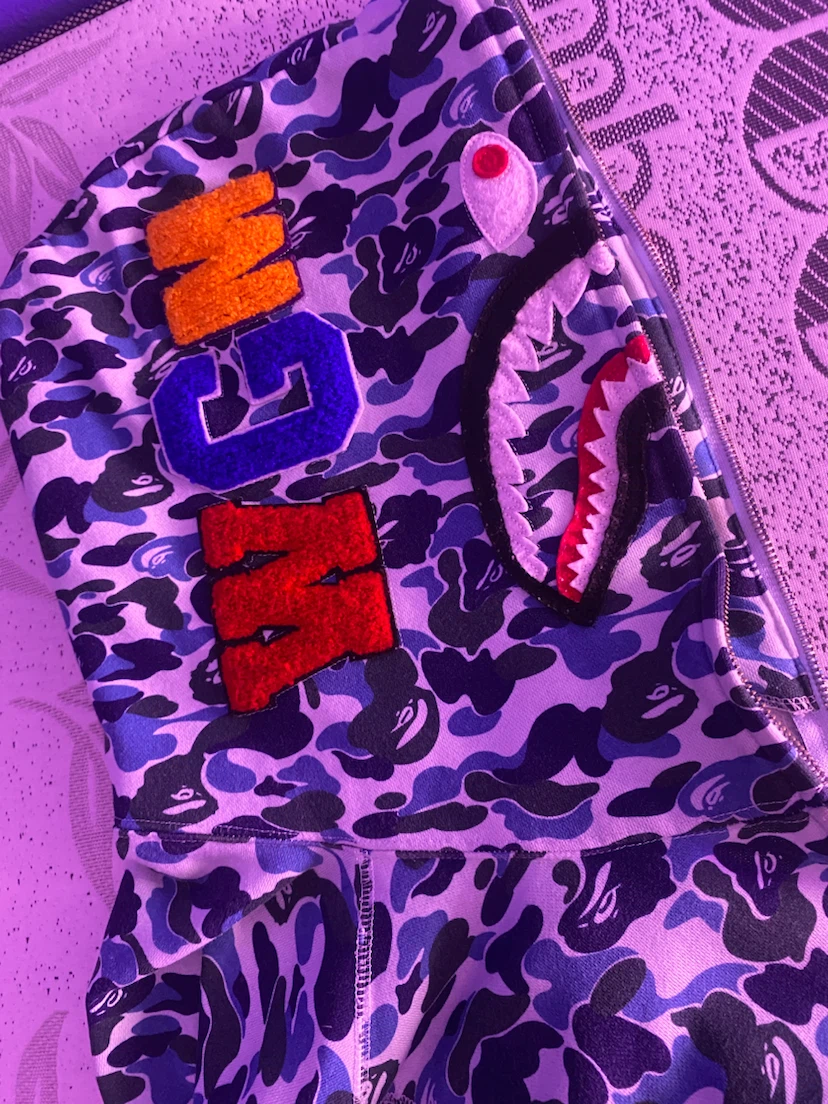 BAPE A Bathing Ape Camo Shark Full Zip Hoodie - photo 5