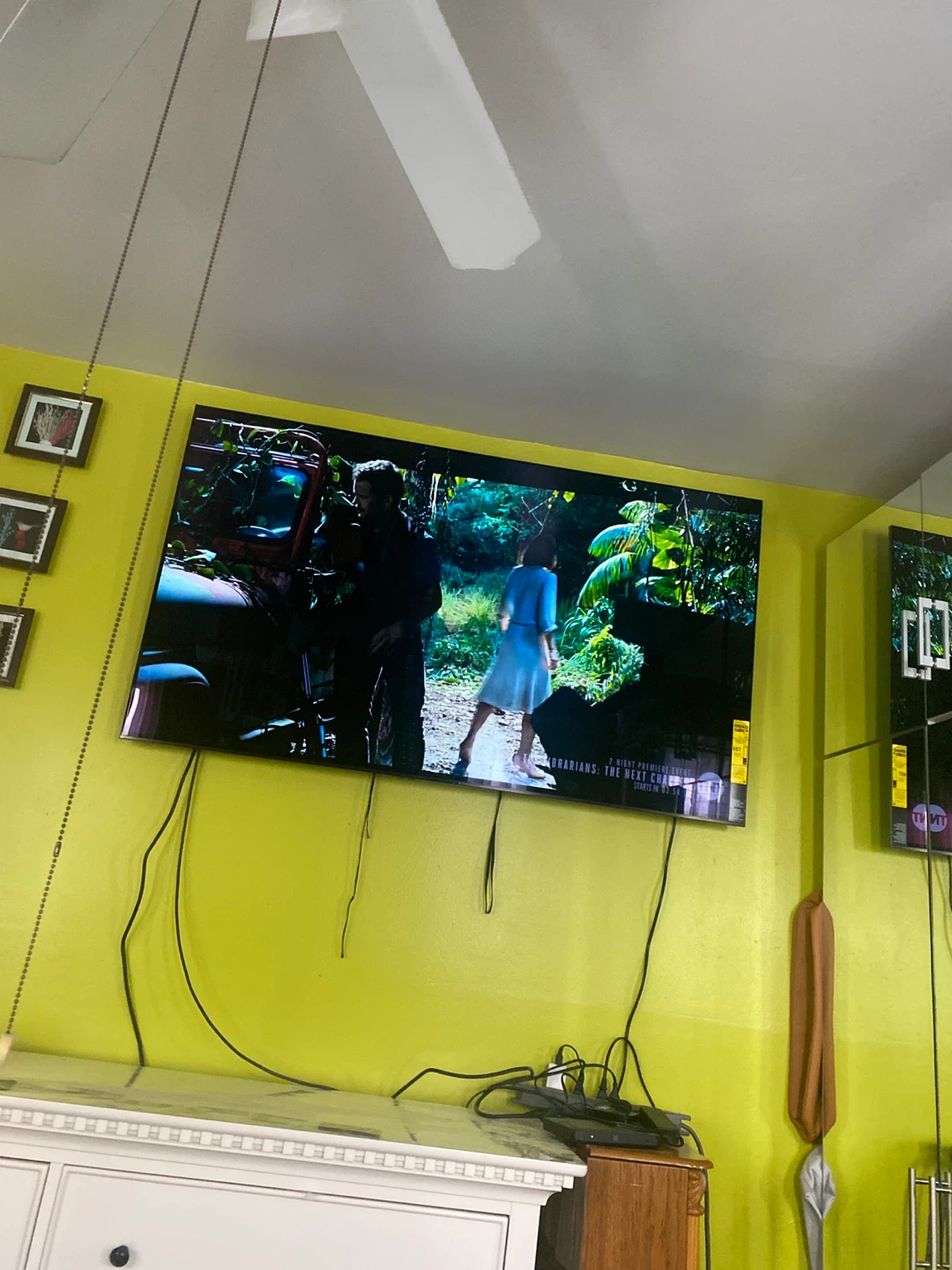 Television Screen with 'The Librarians' Content