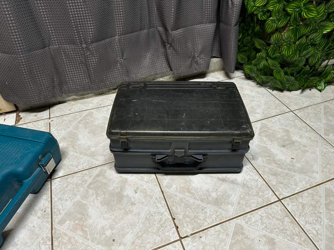 Grey Plastic Tackle/Craft Box with Compartments