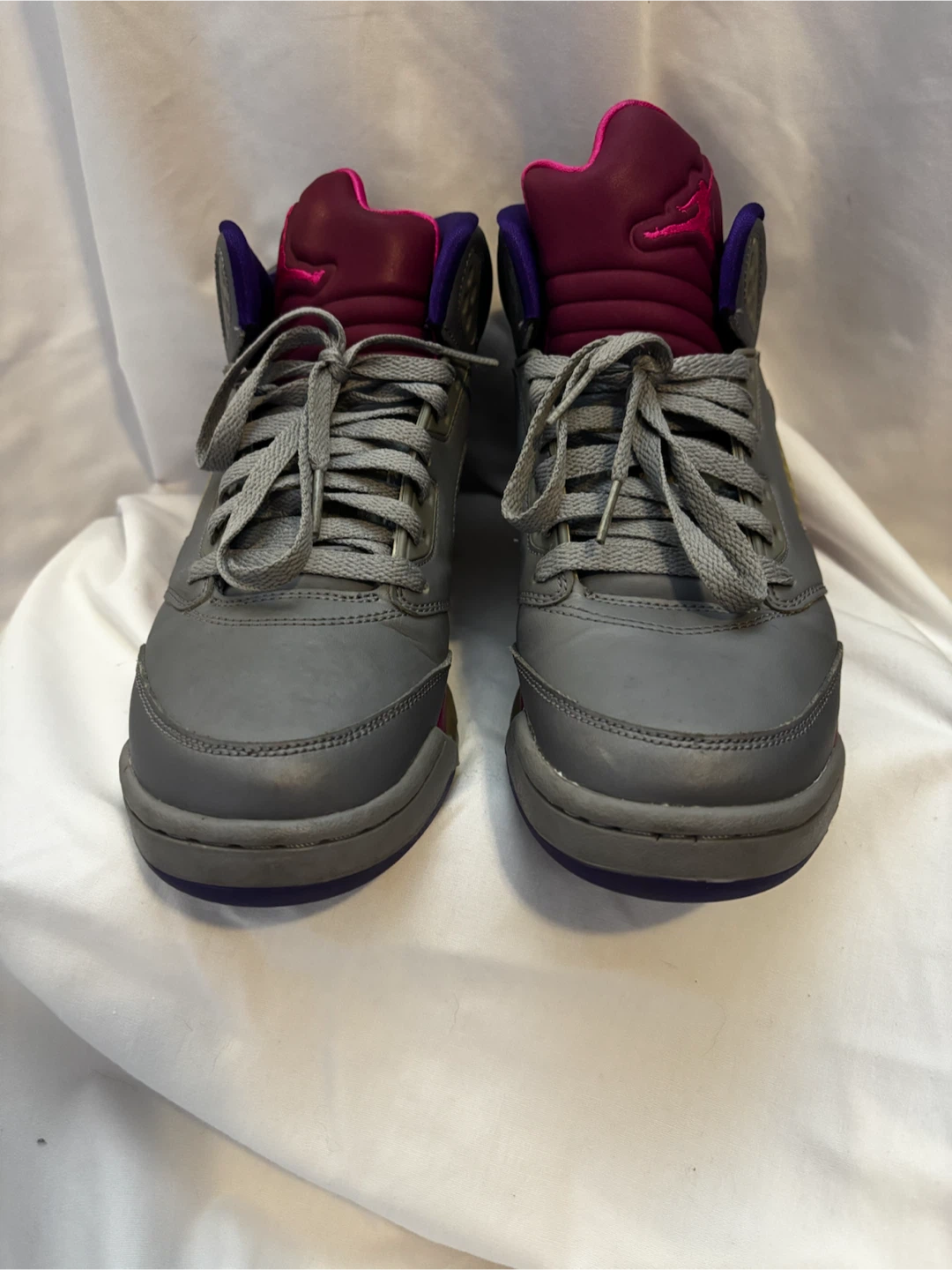 Nike Air Jordan 5 Retro Cement Grey Pink sneakers - Size 7Y - photo 2