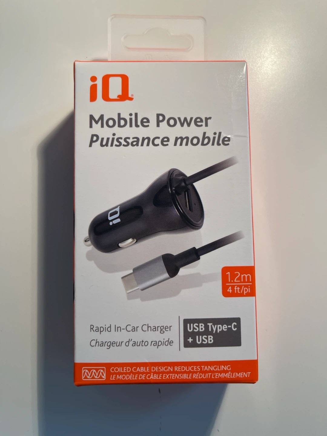 iQ Mobile Power Rapid In-Car Charger with USB Type-C