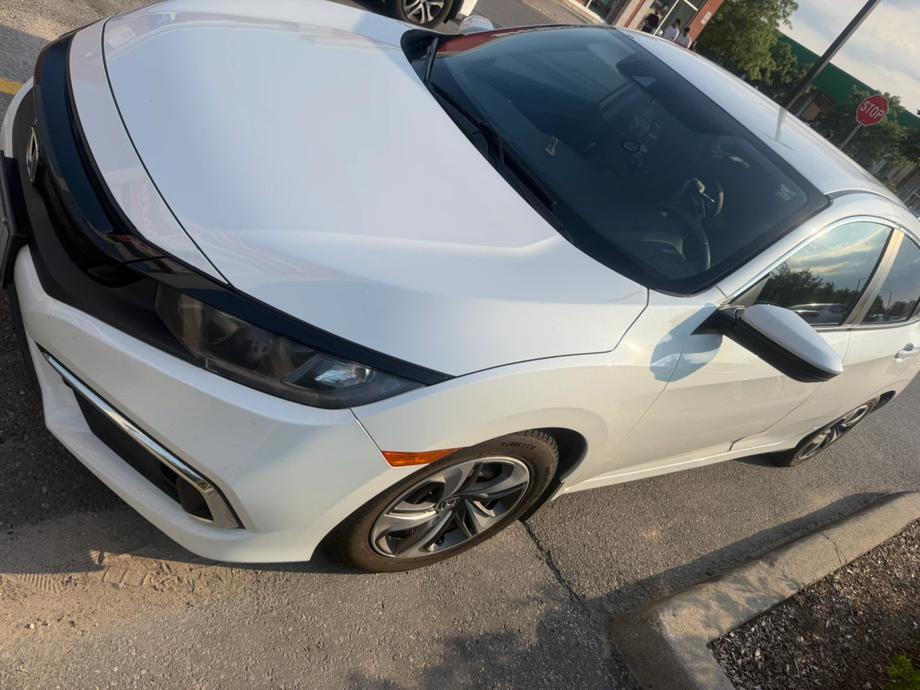White Honda Civic Sedan