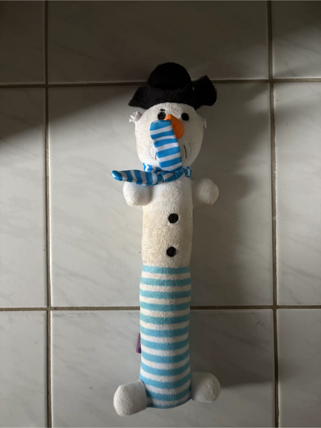 Snowman dog toy