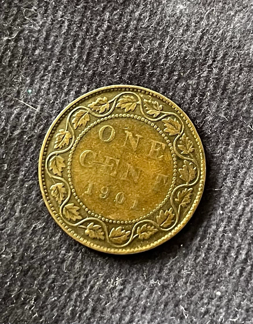 Vintage 1901 Canada One Cent Coin - photo 3