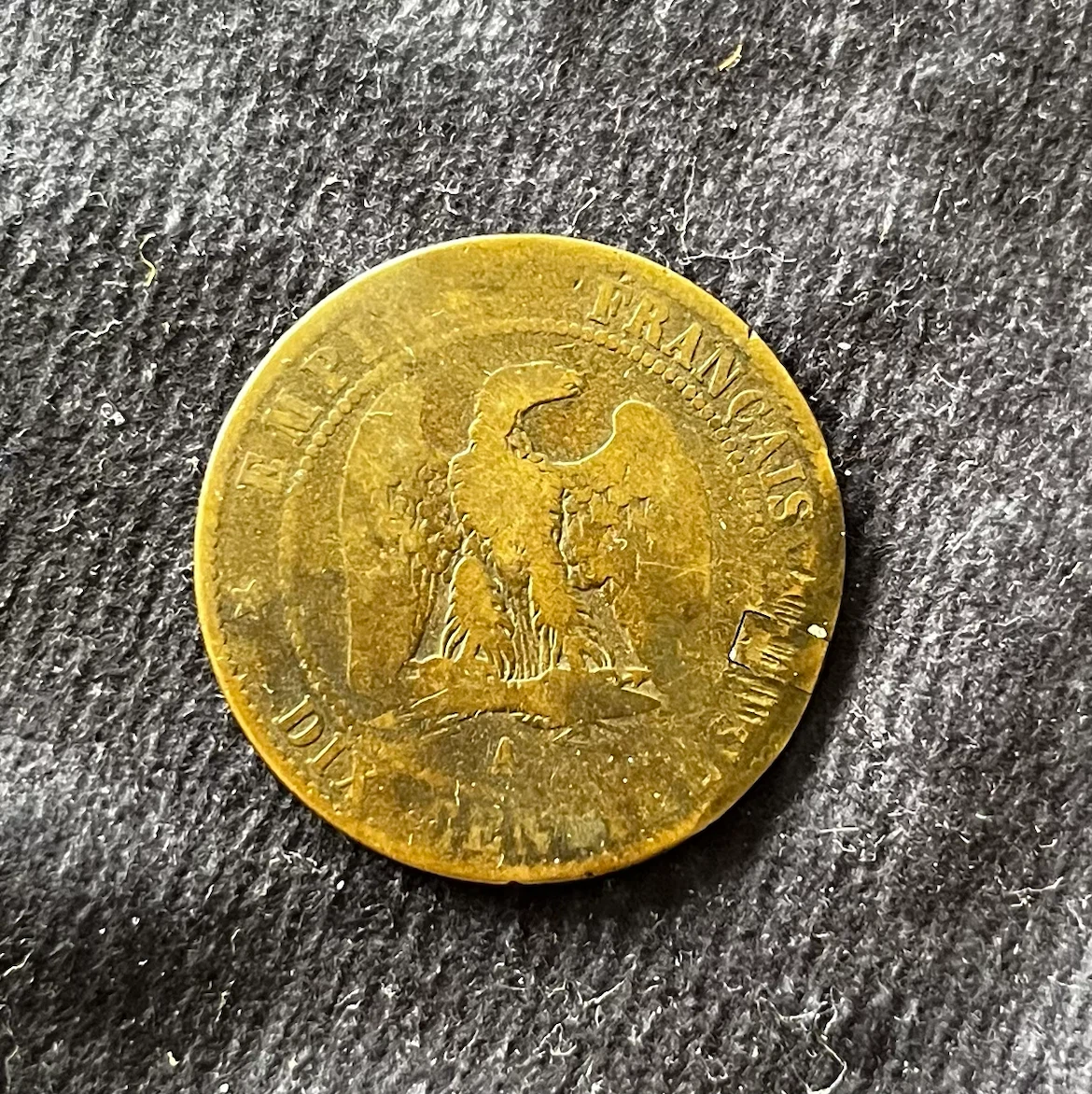 Antique 1852 French 5 Franc Coin - photo 3