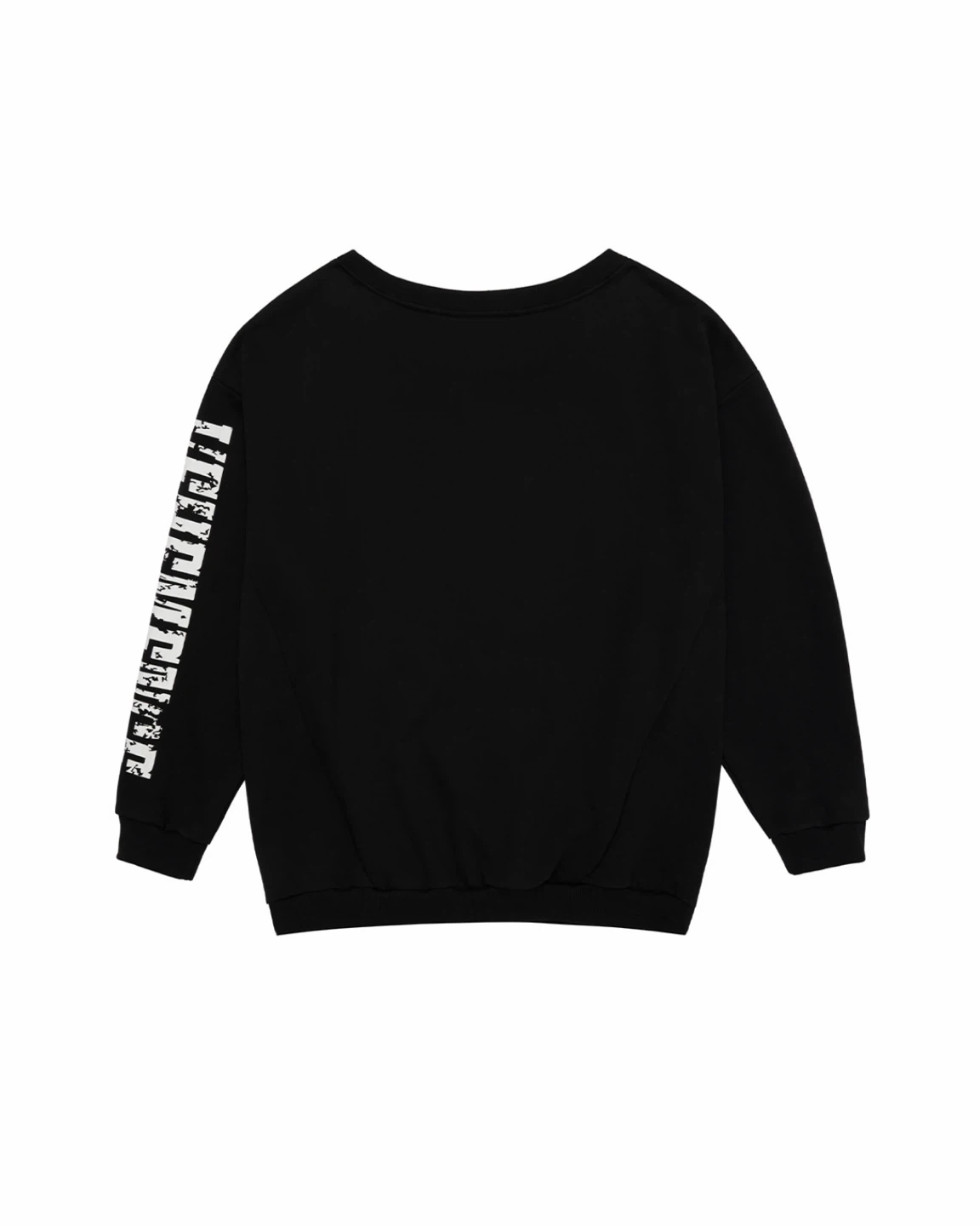 STUDDED OFF-SHOULDER SWEATSHIRT BLACK - photo 5