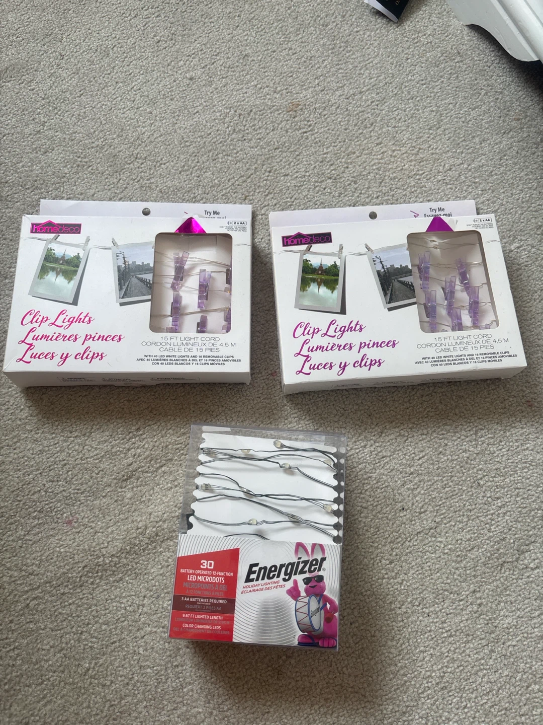Home Deco Clip Lights and Energizer LED Microdots