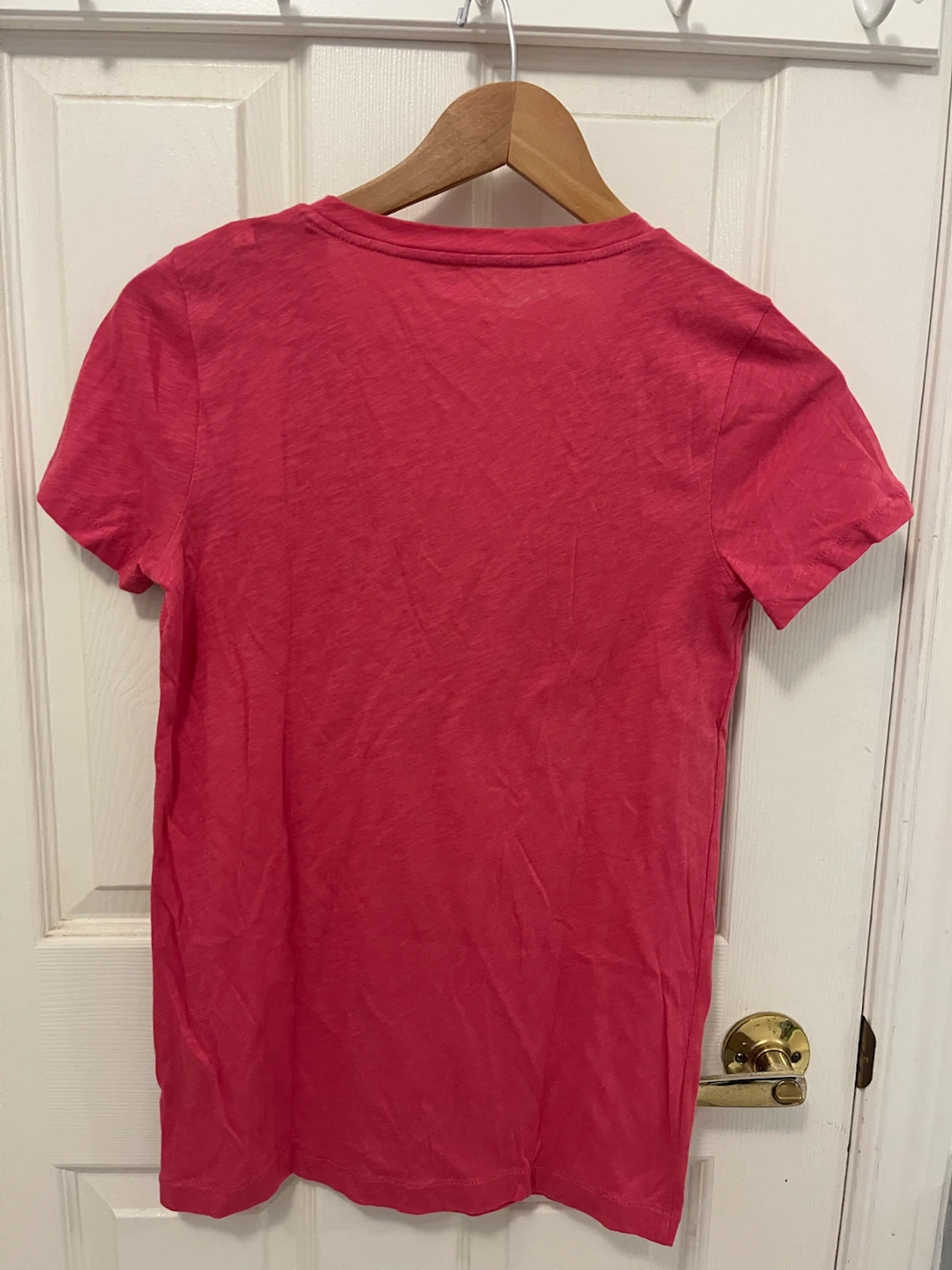J.Crew Vintage Cotton V-Neck T-Shirt - Pink - Size S - photo 3