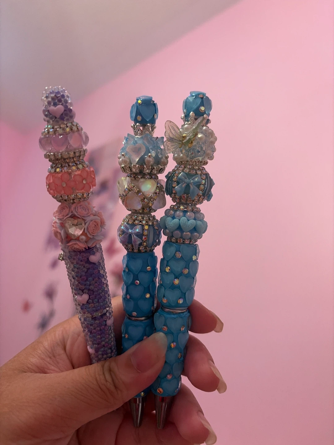 Set of 3 Rhinestone Bling Pens