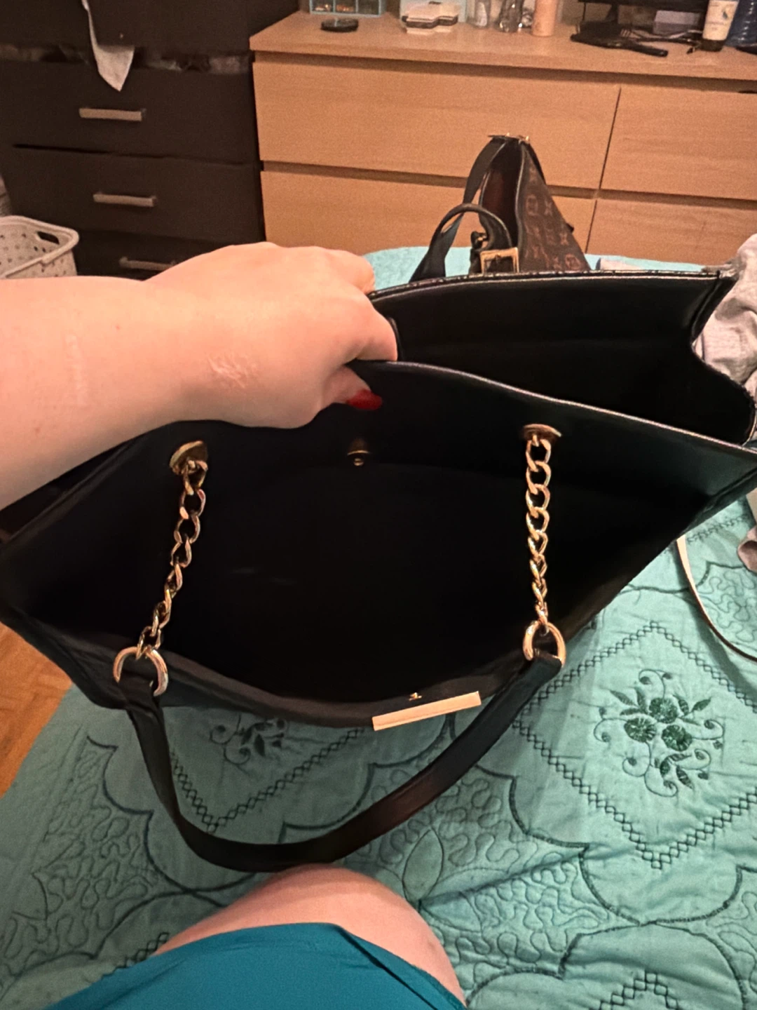 JNY Shoulder Tote Bag - Black - photo 4