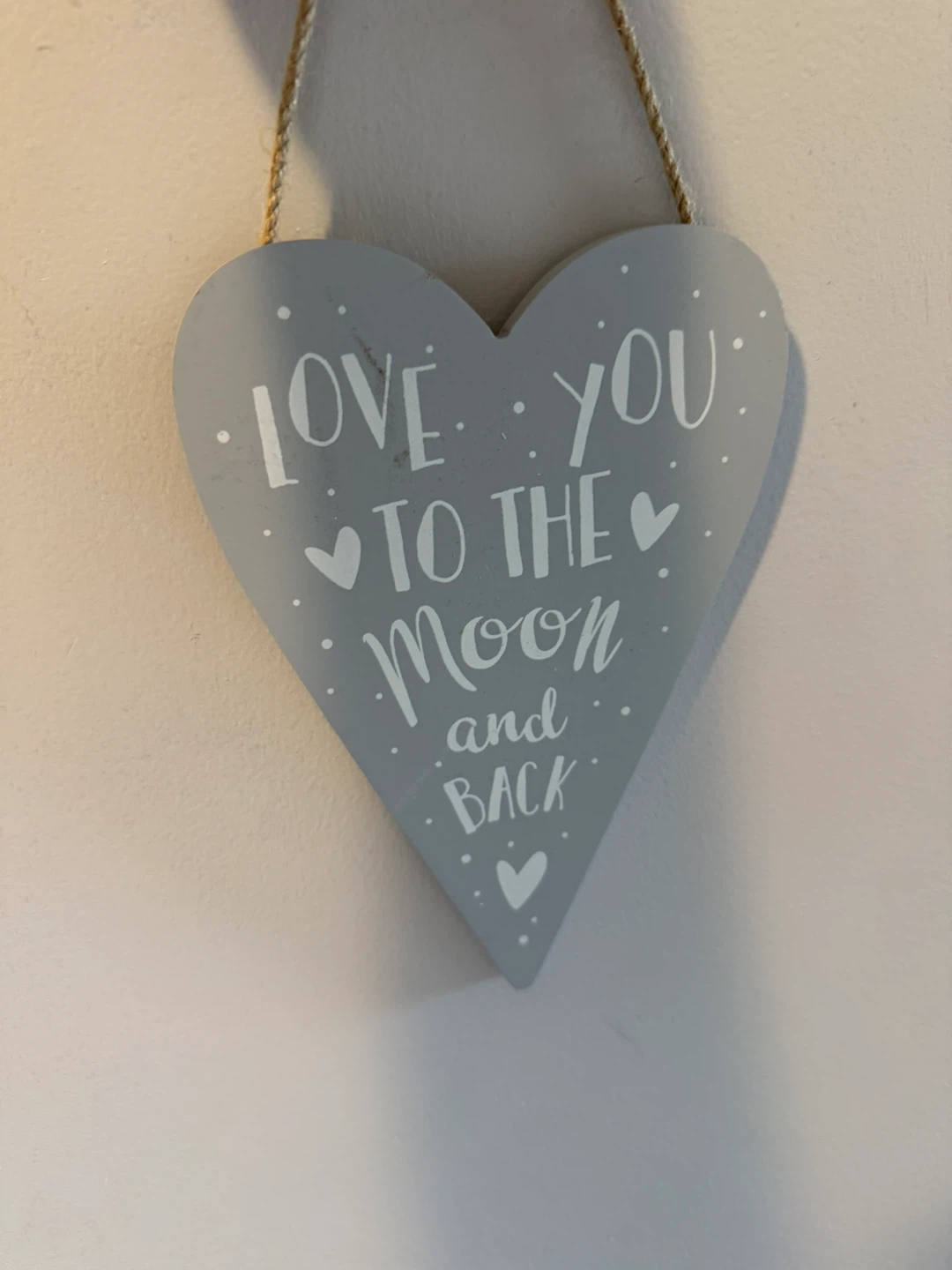 Heart Shaped Wall Plaque - Love You to the Moon and Back