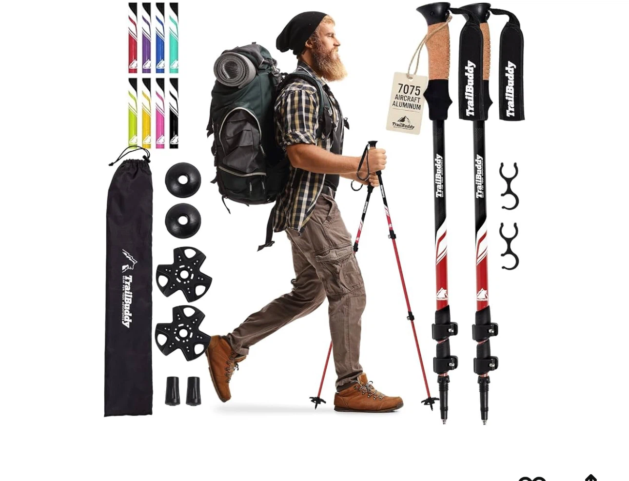 TrailBuddy Trekking Poles - Red Beetle - photo 2