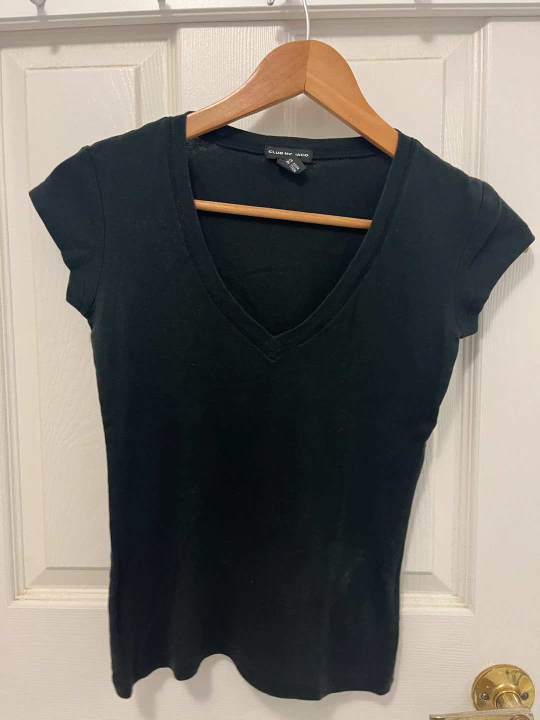 Club Monaco Black V-Neck T-Shirt