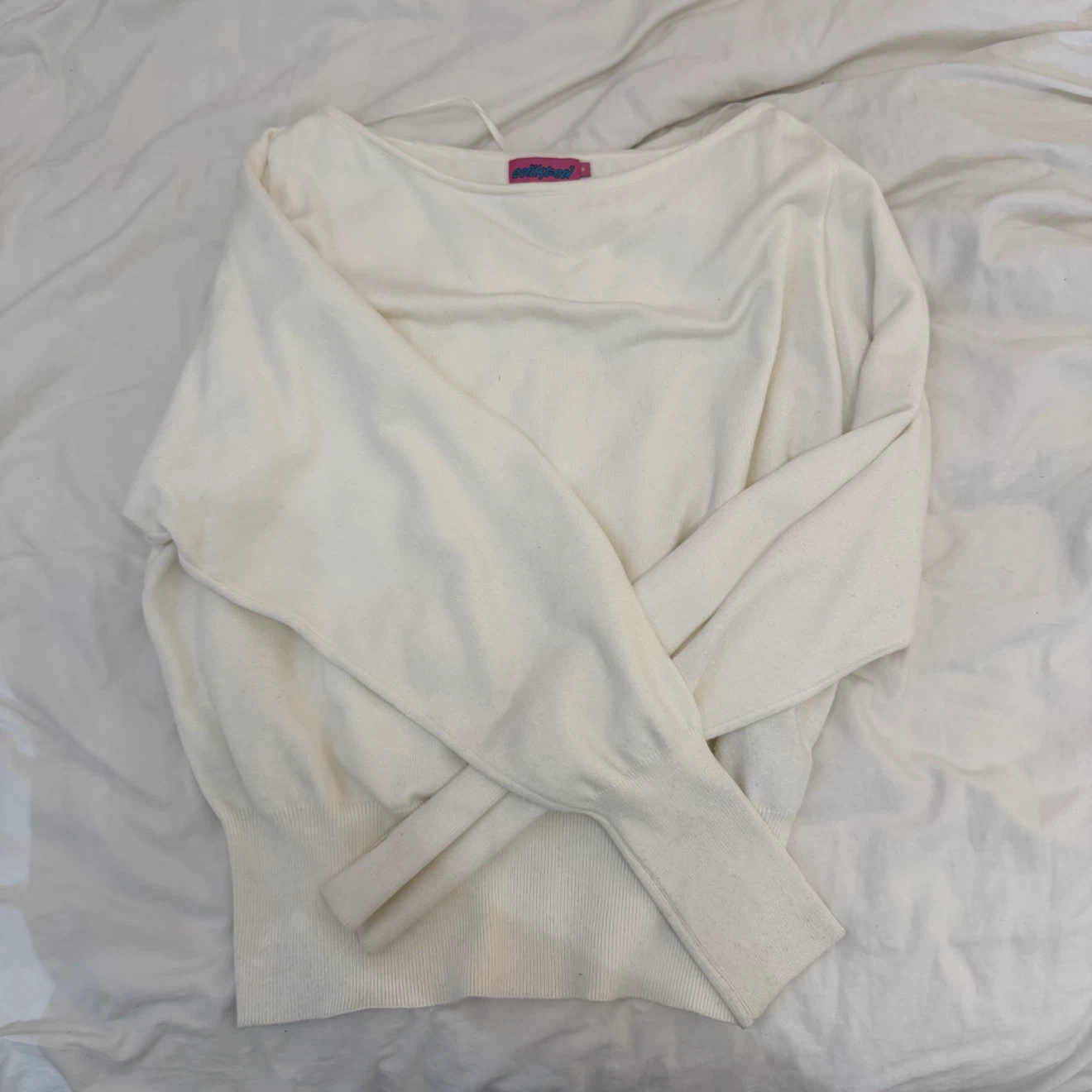 Edikted White Off-the-Shoulder Knit Sweater - photo 2
