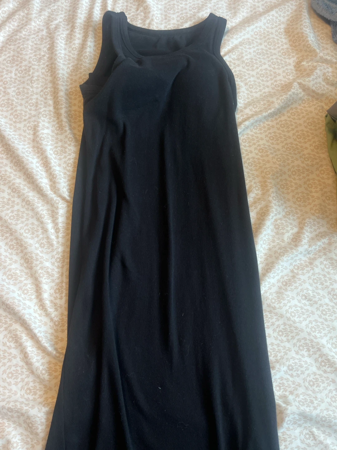 Uniqlo Black Ribbed Tank Dress