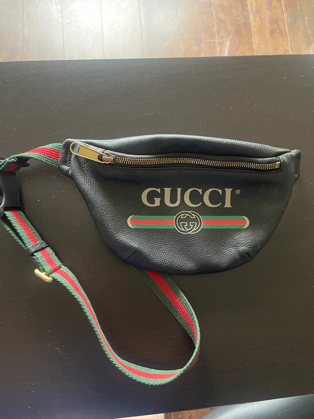 Gucci Black Leather Belt Bag