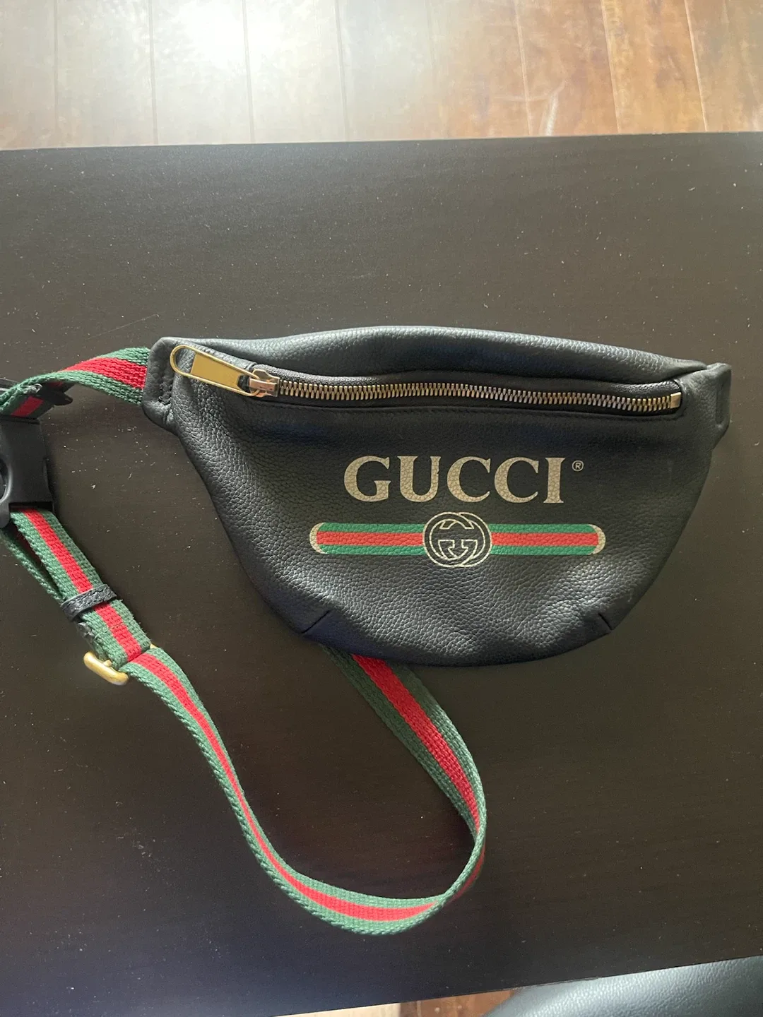 Gucci Black Leather Belt Bag