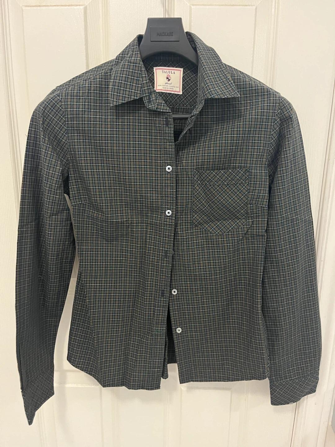 Talula Plaid Button-Up Shirt - Small