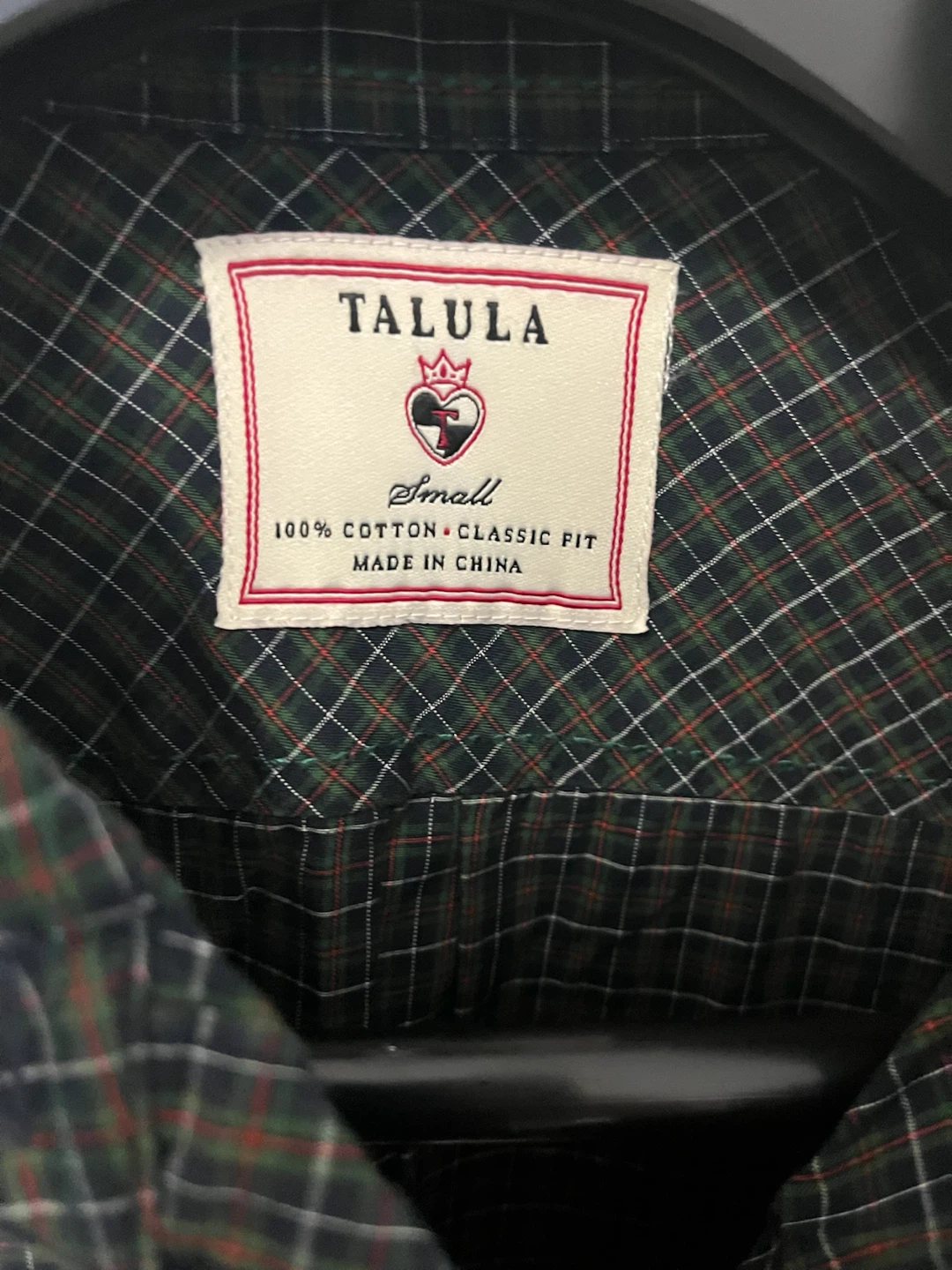 Talula Plaid Button-Up Shirt - Small - photo 2