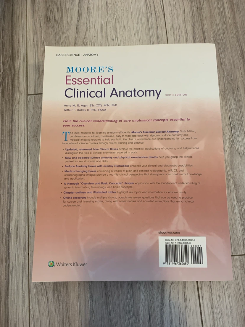 Moore's Essential Clinical Anatomy 6th Edition Textbook - photo 2
