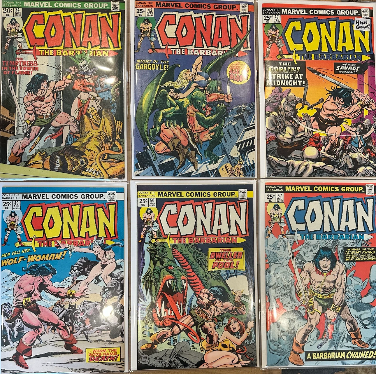 Marvel Conan The Barbarian Comic Books (1970s-1980s)
