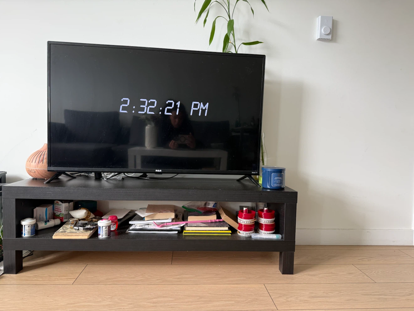 Black IKEA TV Stand Entertainment Unit - photo 3
