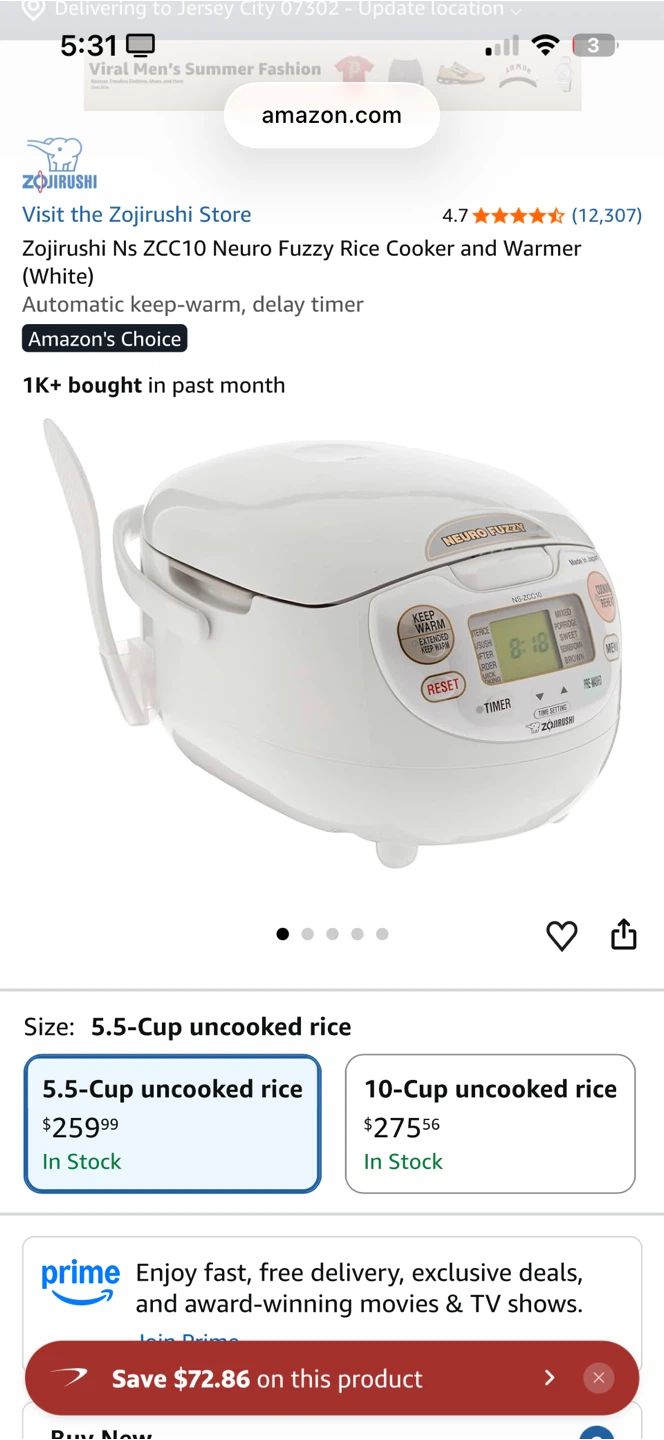 Zojirushi Neuro Fuzzy NS-ZCC10 Rice Cooker - photo 3