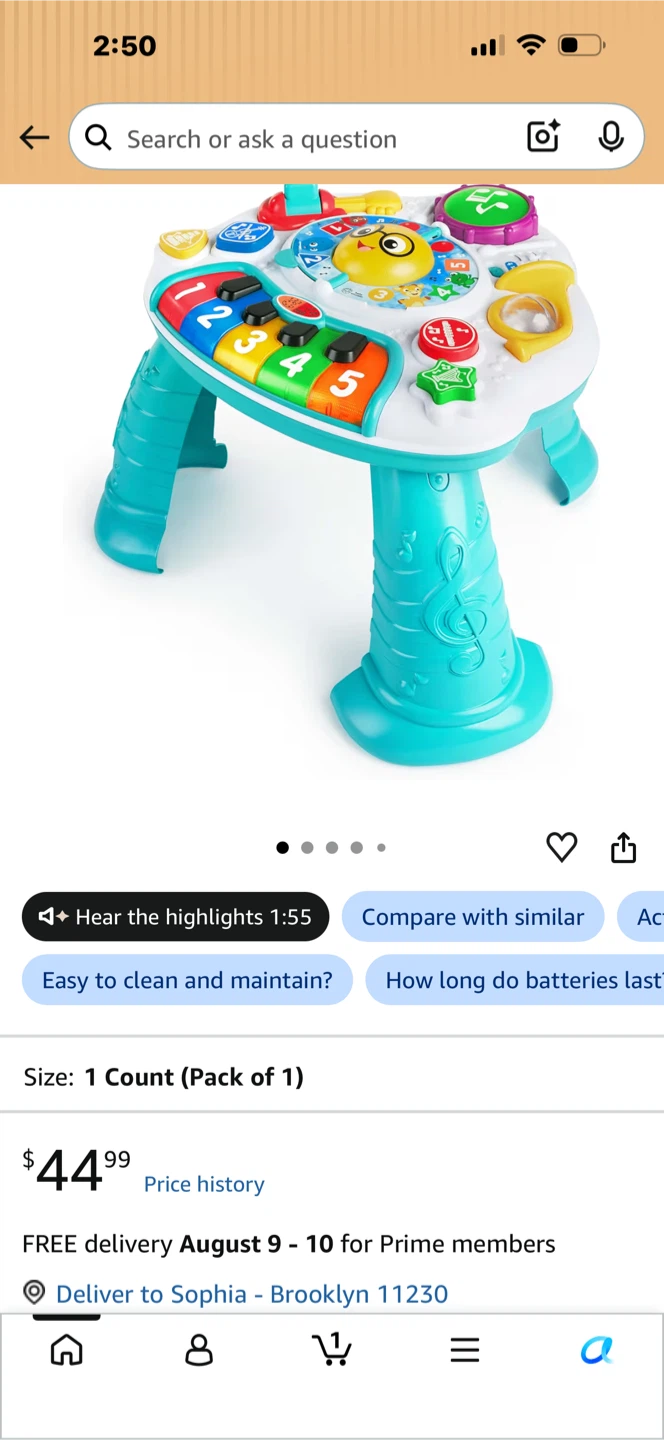 Fisher-Price Laugh & Learn Smart Stages Piano Toy