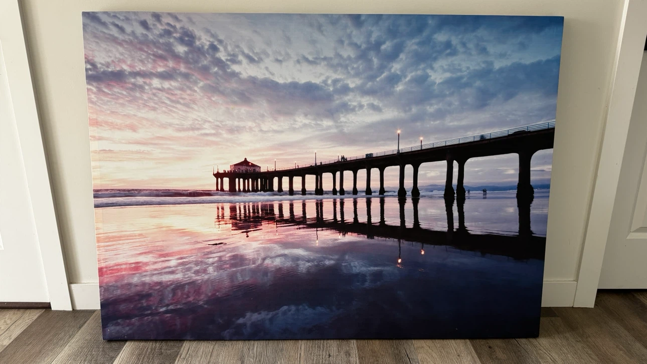Canvas Print of Pier at Sunset