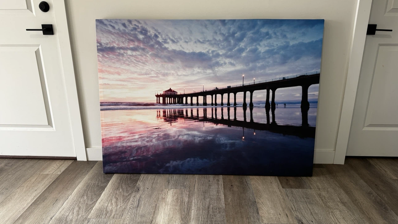 Canvas Print of Pier at Sunset - photo 2