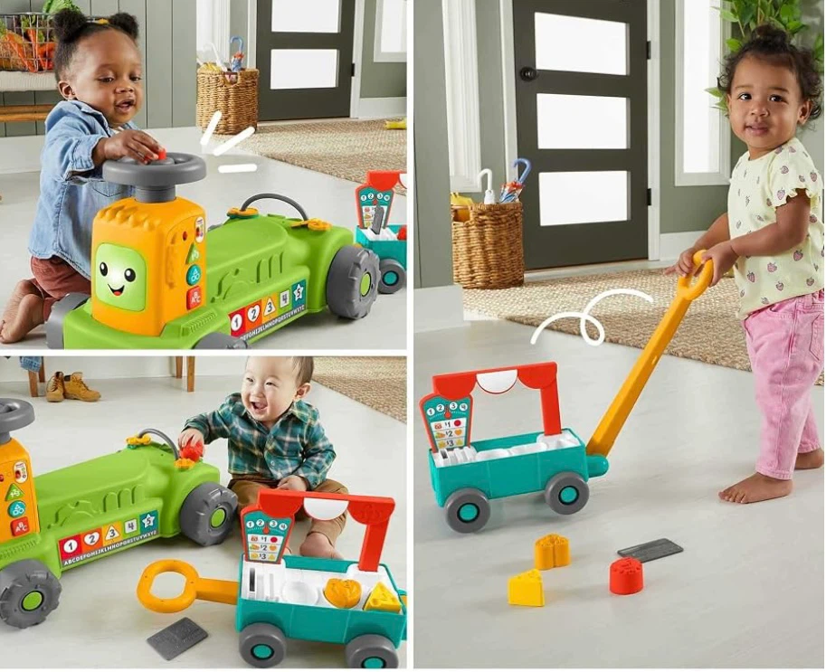 Fisher Price 4-in-1 tractor ride on with pull wagon - photo 5