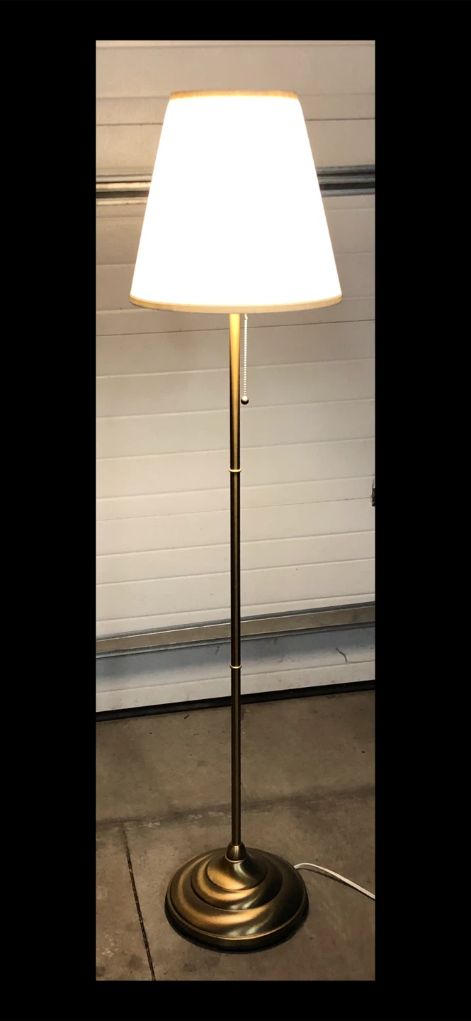 Torchiere Floor Lamp - Brass Finish