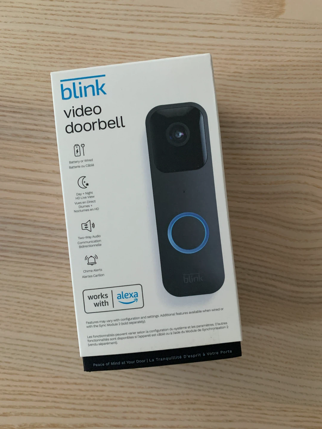 Blink Video Doorbell-opened box