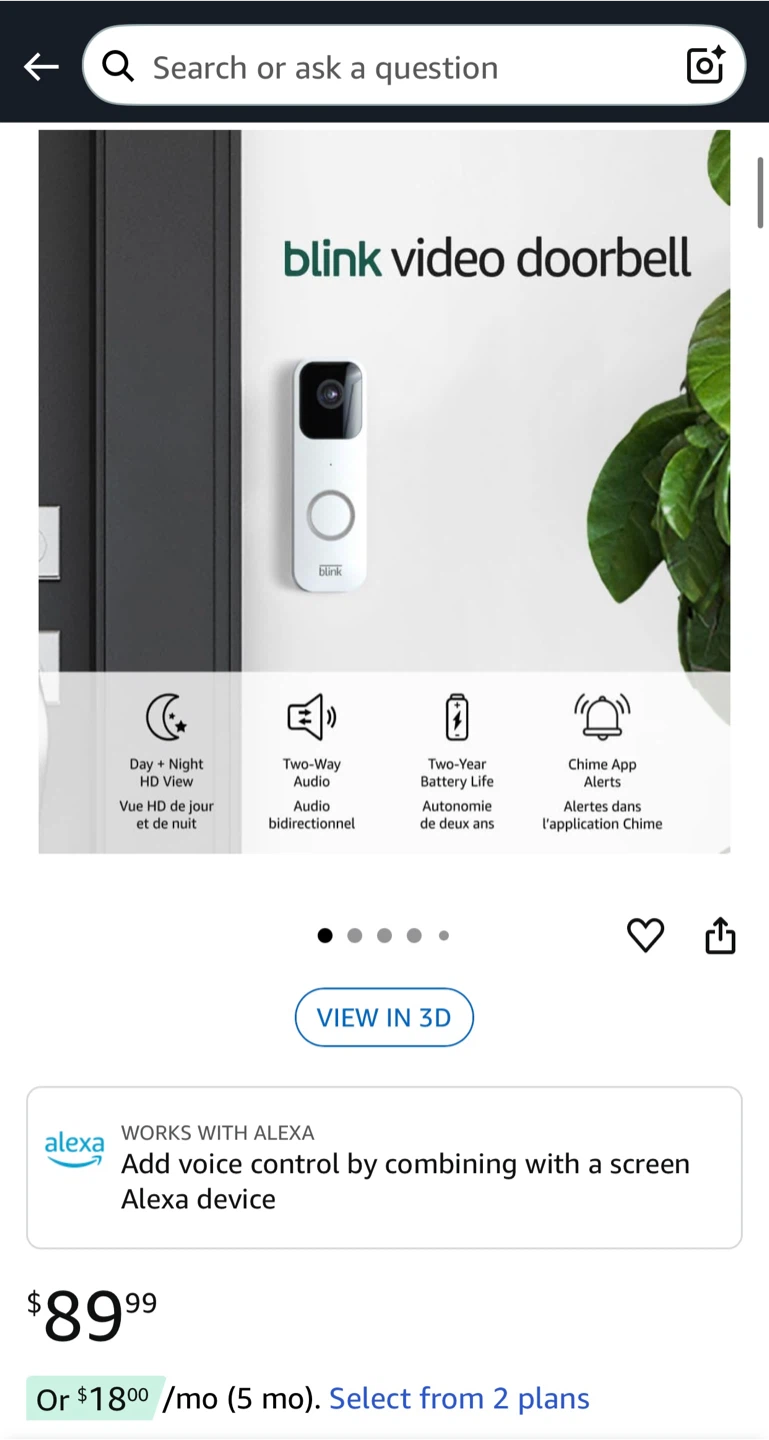 Blink Video Doorbell-opened box - photo 2