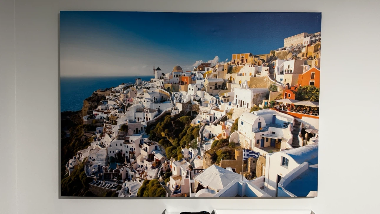 Gorgeous Large Canvas Print of Santorini Greece