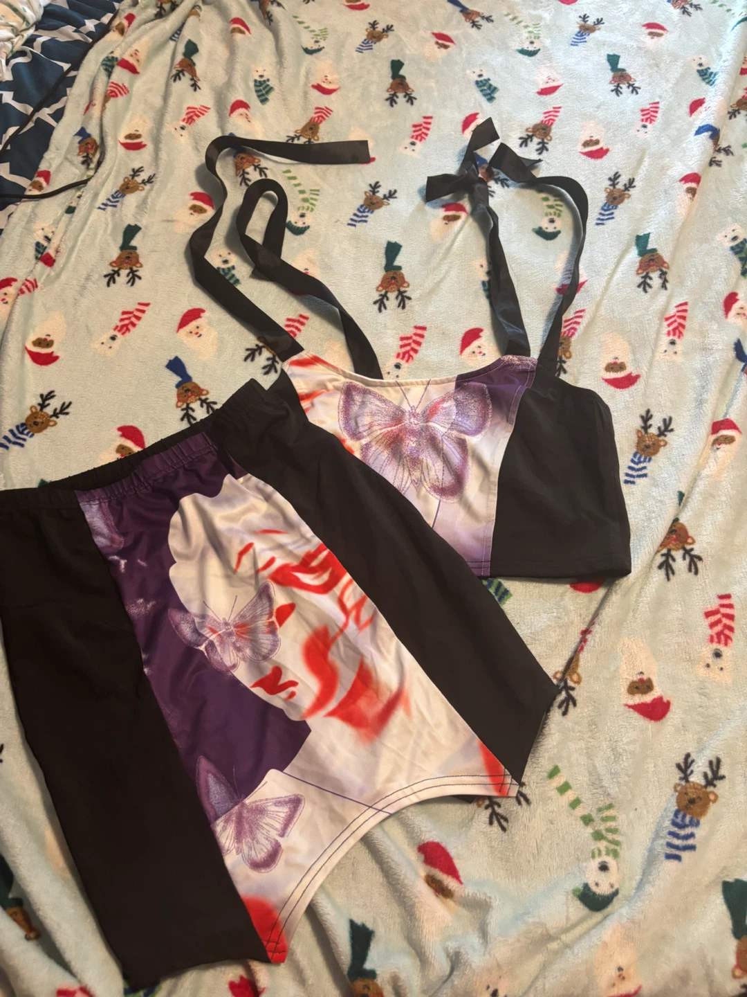 SHEIN Butterfly Print Two-Piece Set