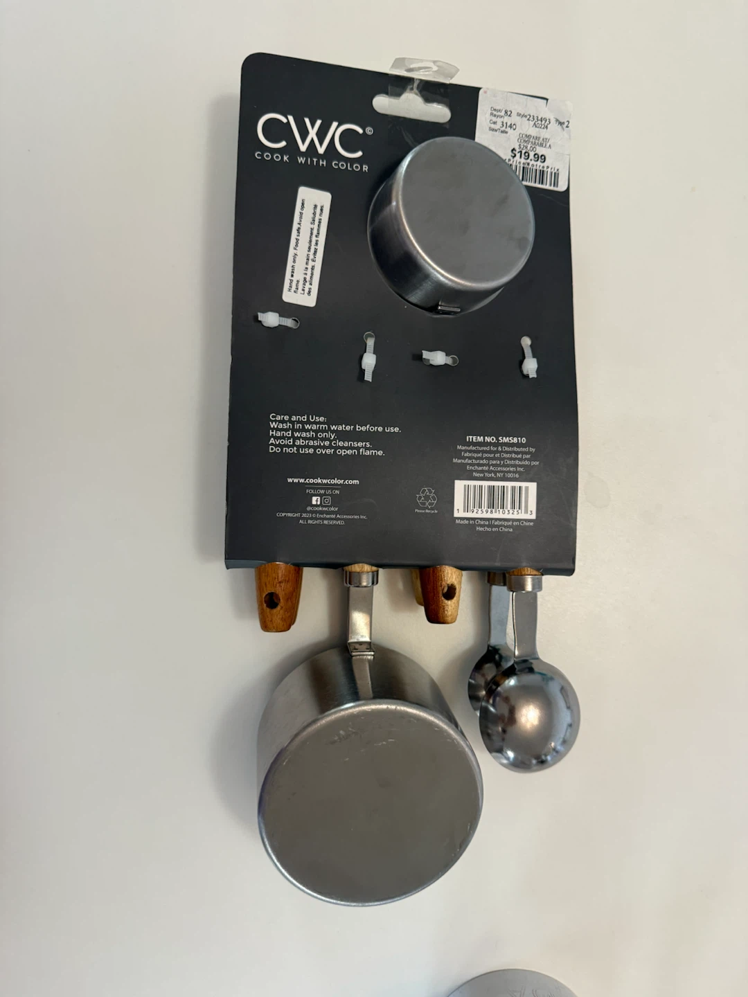 CWC 8 Piece Stainless Steel Measuring Cups & Spoons Set - photo 2