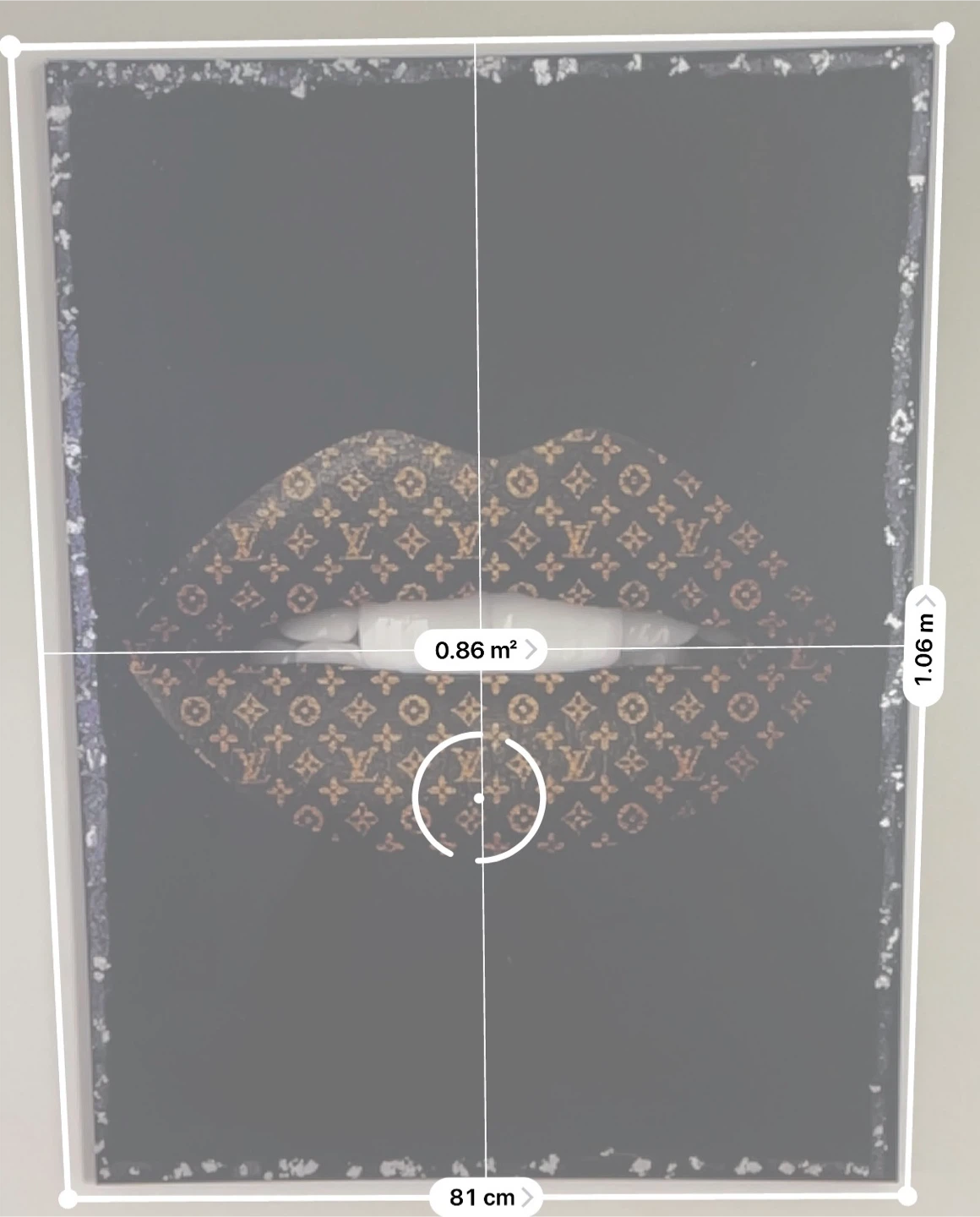 LV Lips Art Print Canvas - Gold Monogram - photo 2