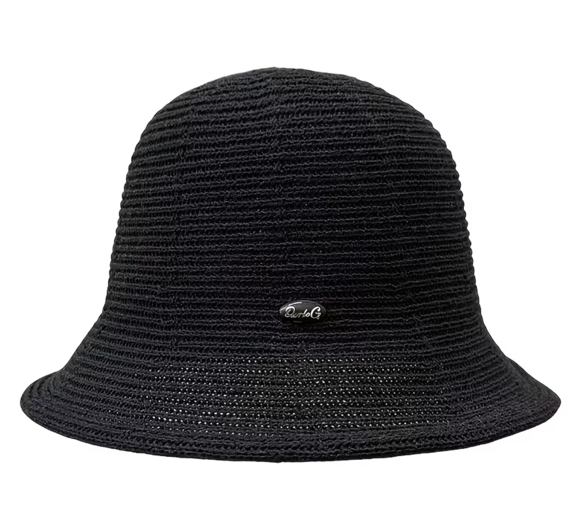 Women’s black bucket hat