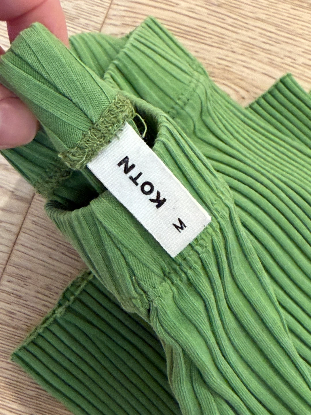 Kotn Ribbed Knit Pants Green Size M