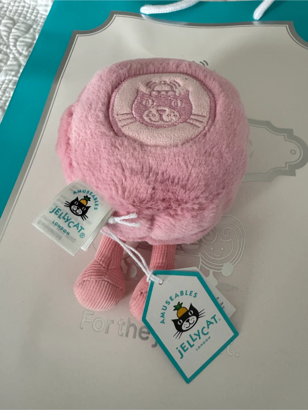 Jellycat macaron plush pink  Toy from Paris nwt
